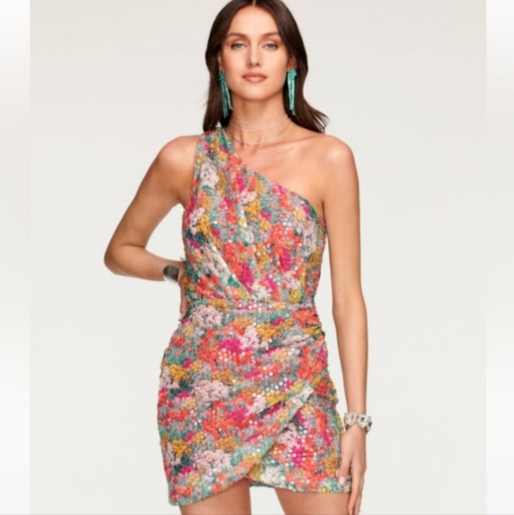 Ramy Brook Linda Sequin Mini Dress Womens Sz 12
